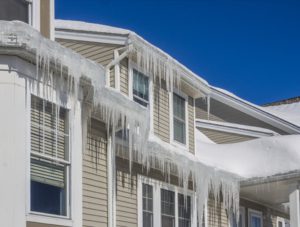 roof repair because of ice damage